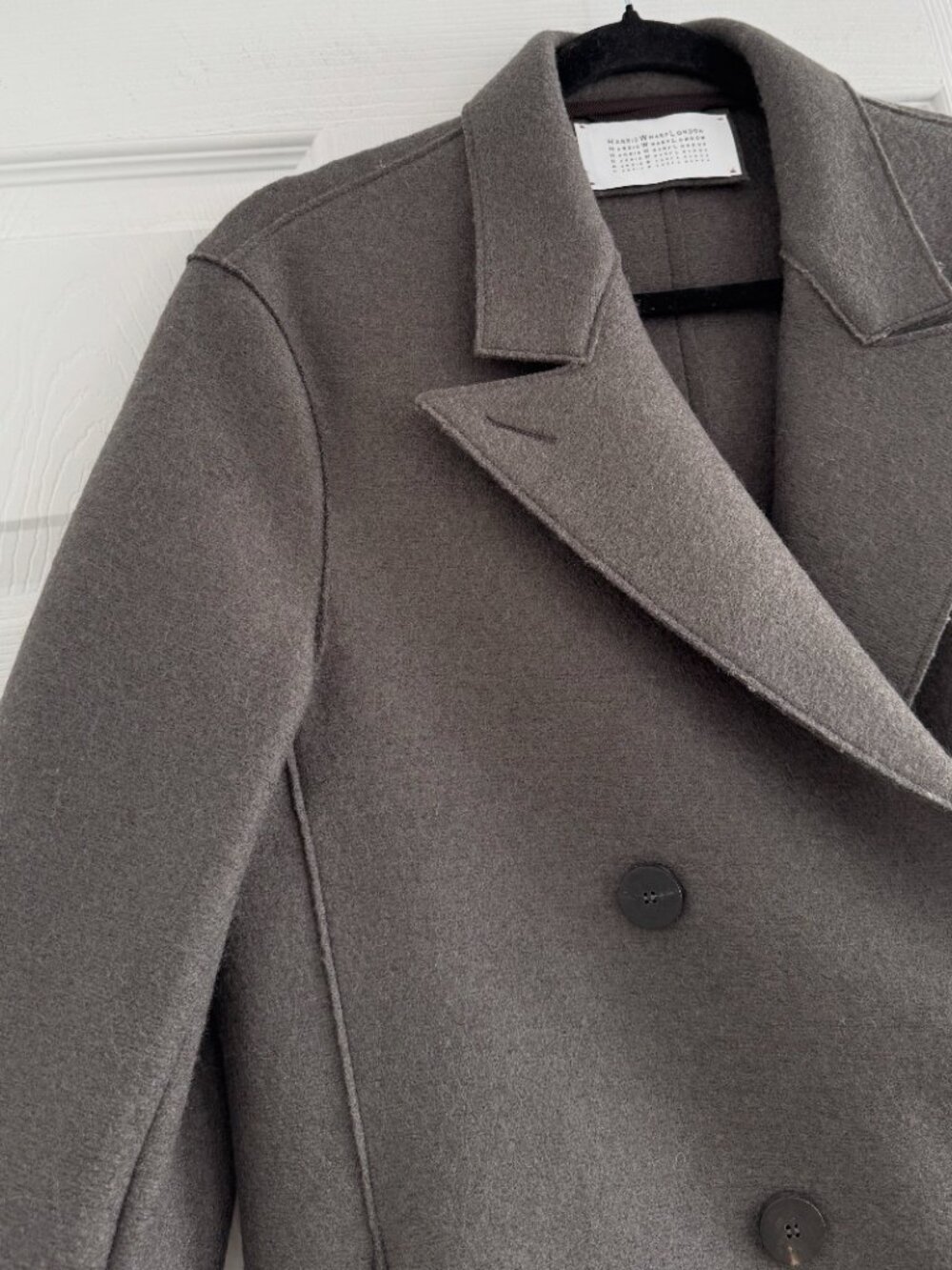 Harris Wharf "Slouchy Peacoat" in Ebony Grey, size 40 (Fits like size small ish) - Picture 6 of 13